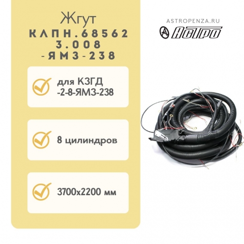 Wiring harness for controller КЛПН.685623.008 -ЯМЗ-238 (8 cyl.)